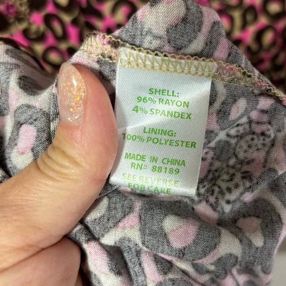 Lilly Pulitzer Sadie Leopard Cap Sleeve Dress Pink Brown Size Medium - Picture 9 of 10